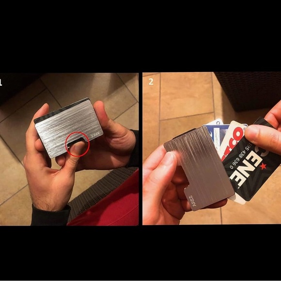 Slim Aluminum Minimalist Card Holder NIB - Picture 5 of 6